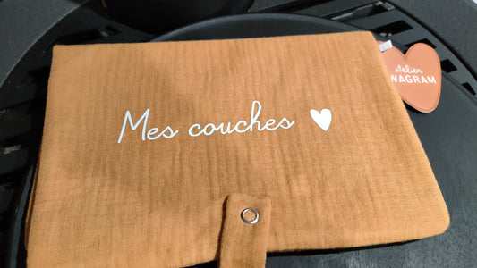 Range couche gaze camel - Mes Couches