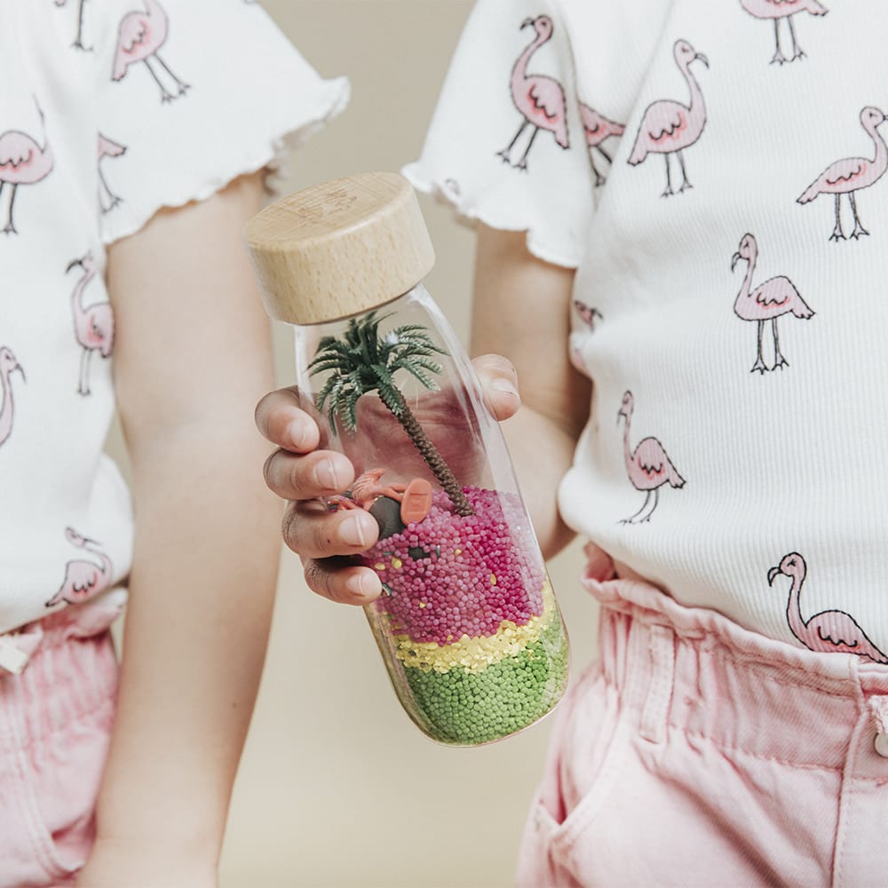 Bouteille sensorielle espion - Flamand rose