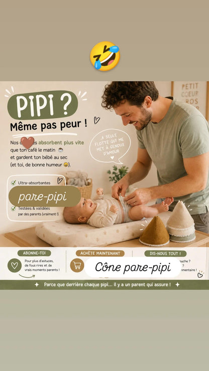 Cônes pare-pipi unis – Lot de 4