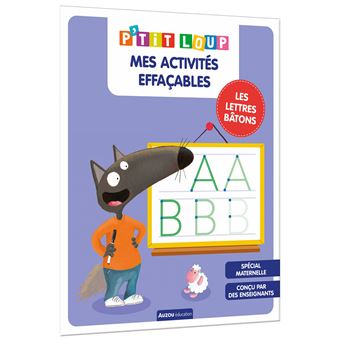 P'tit Loup - : Mes activités effaçables - lettres bâtons