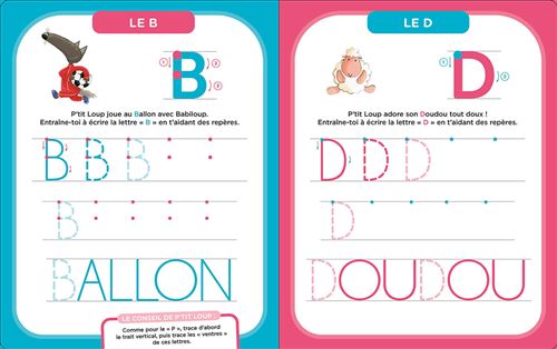 P'tit Loup - : Mes activités effaçables - lettres bâtons