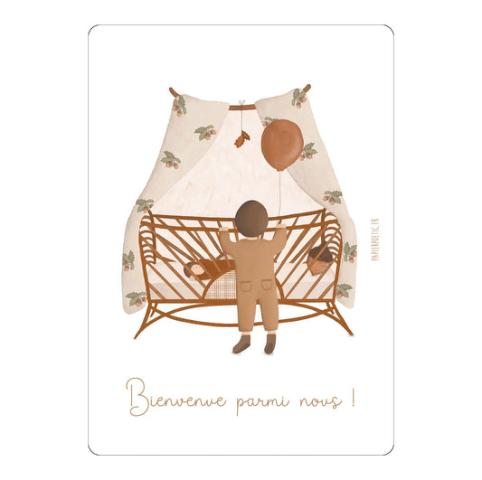 Carte Postale  "Bienvenue parmi nous" automne