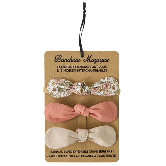 Bandeau magique (1 bandeau extensible + 3 nœuds) - Poétique
