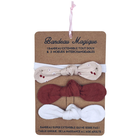 Bandeau magique (1 bandeau extensible + 3 nœuds) – Printanier