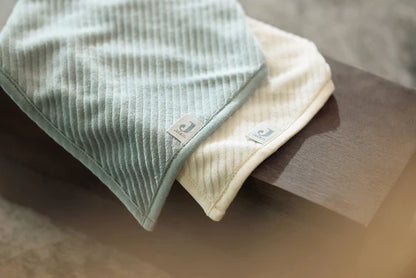 Bavoir bandana Velvet Rib sea green/ivory (pack de 2)