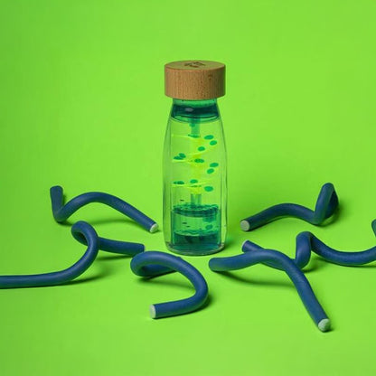 Bouteille sensorielle move - spirale bleu