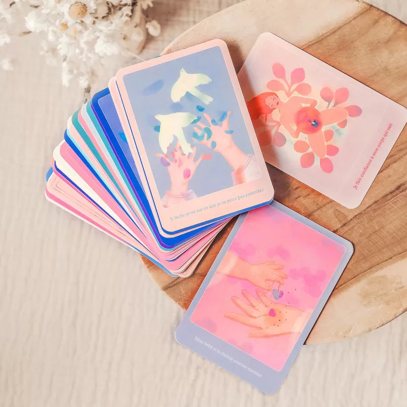 Cartes d'affirmations positives pour la naissance