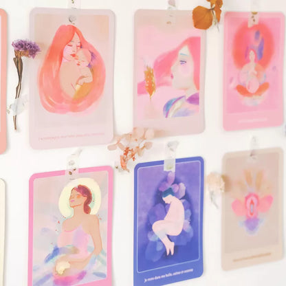 Cartes d'affirmations positives pour la naissance