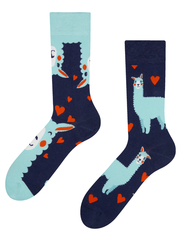Chaussettes Lama et cœurs