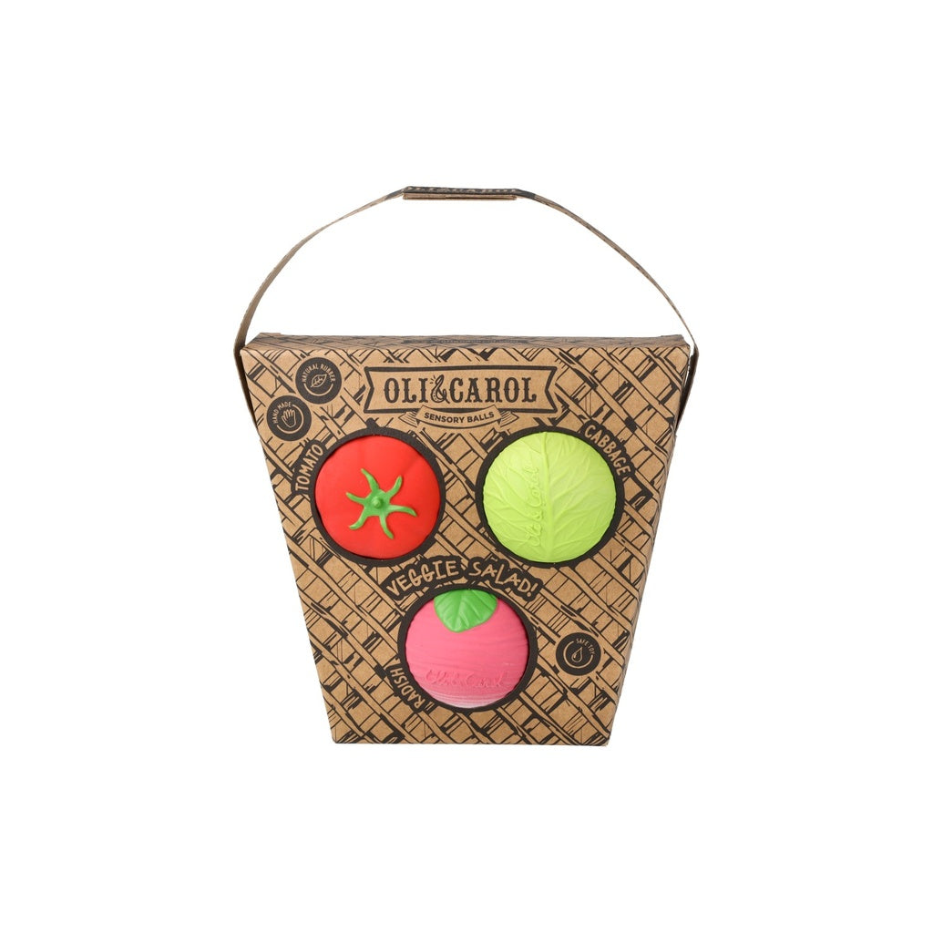 Coffret cadeau 3 balles sensorielles - salade