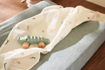 Crocodile en Bois à roulettes