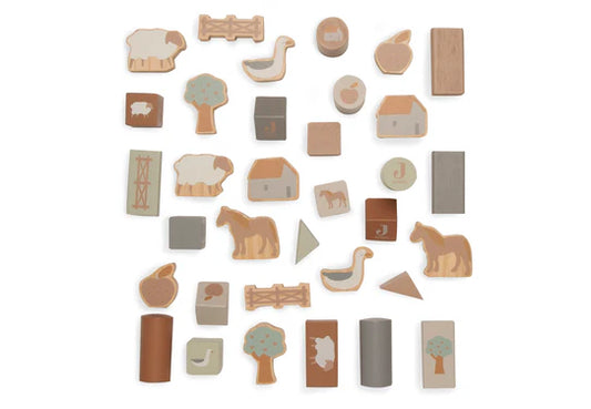 Set de cubes en bois - Farm