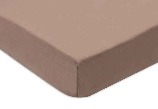 Drap-housse Jersey 70/75x140/150cm - Milky Coffee/Ivory - 2 Unités