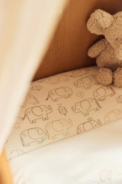 Drap-housse Jersey 60x120cm - Elephant Tales