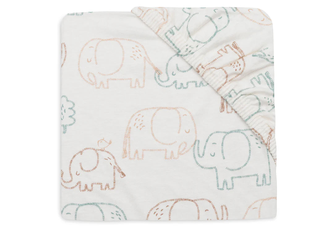 Drap-housse Jersey 60x120cm - Elephant Tales