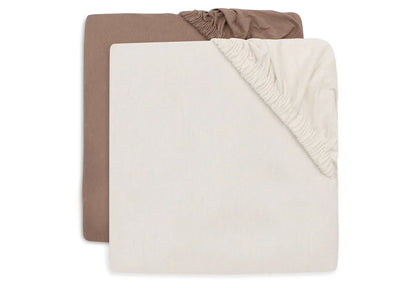 Drap-housse Jersey 60x120cm - Milky Coffee/Ivory - 2 Unités