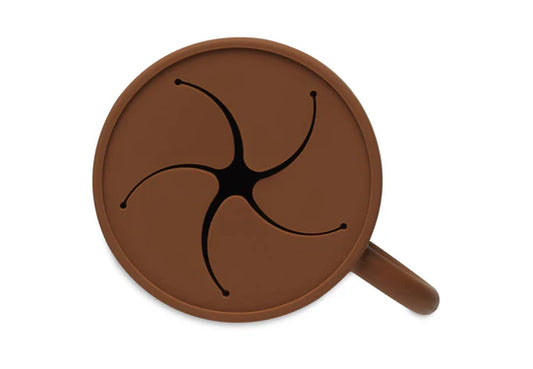 Gobelet à goûter avec couvercle silicone caramel