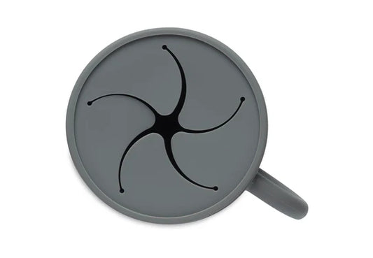 gobelet à goûter avec couvercle silicone storm grey