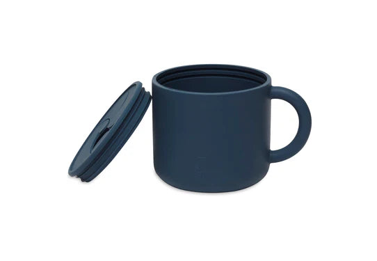 Gobelet à goûter avec couvercle Silicone jeans blue