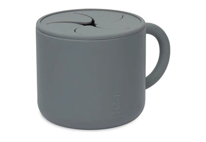 gobelet à goûter avec couvercle silicone storm grey
