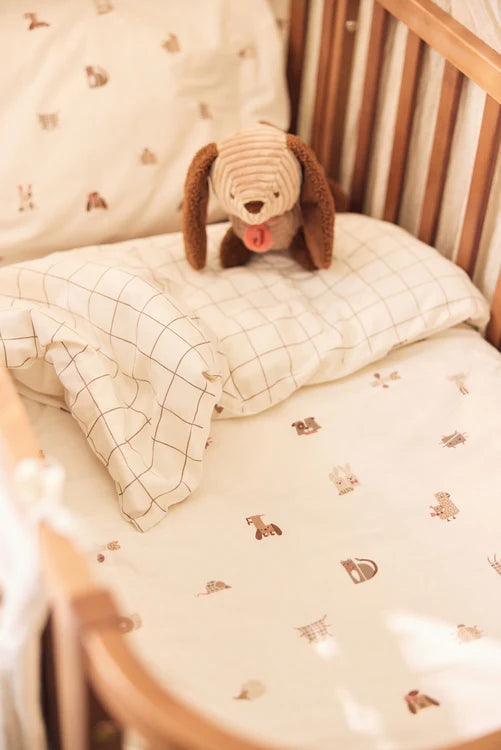 Housse de couette et taie 100x140cm - Animal Friends