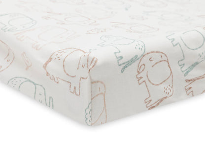 Housse matelas à Langer Jersey 50x70cm - Elephant Tales