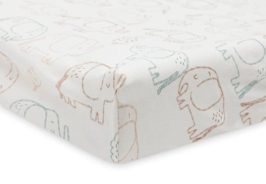 Housse matelas à Langer Jersey 50x70cm - Elephant Tales