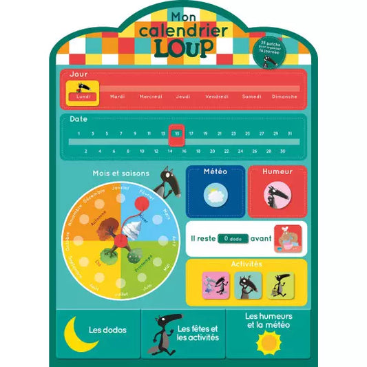 Mon calendrier en tissu loup