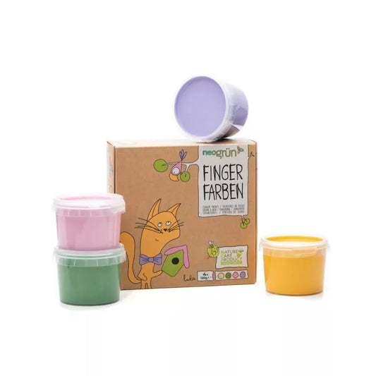 Coffret 4 pots de peinture au doigts - Luka