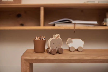 Jouet en Bois à Roulettes - Pomme