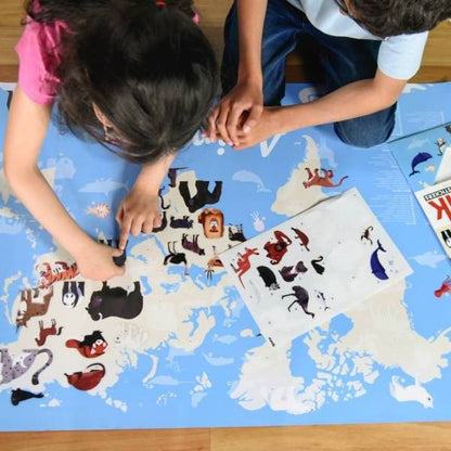 Poster XXL + Stickers - Animaux du Monde