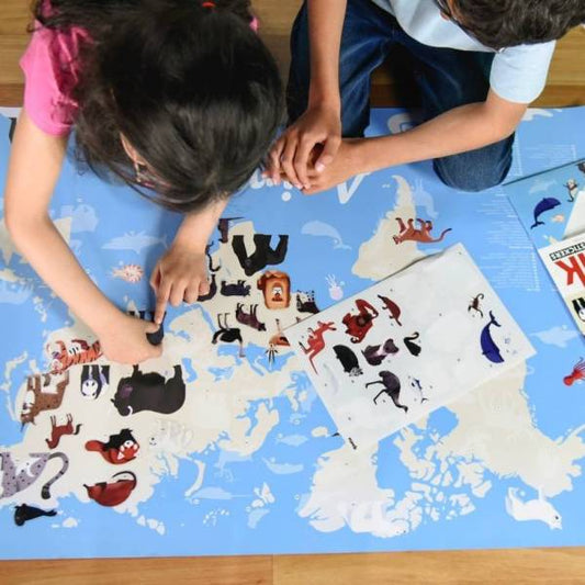 Poster XXL + Stickers - Animaux du Monde