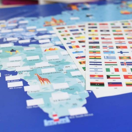 Poster XXL + Stickers - Drapeaux du Monde