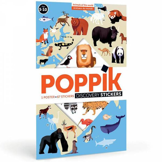 Poster XXL + Stickers - Animaux du Monde