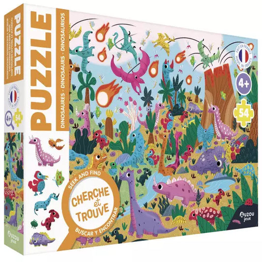 Puzzle cherche et trouve - Les dinosaures