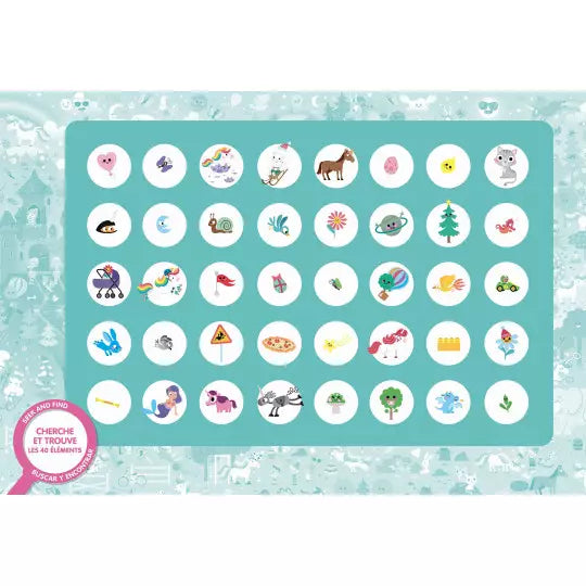 Puzzle cherche et trouve - Licornes