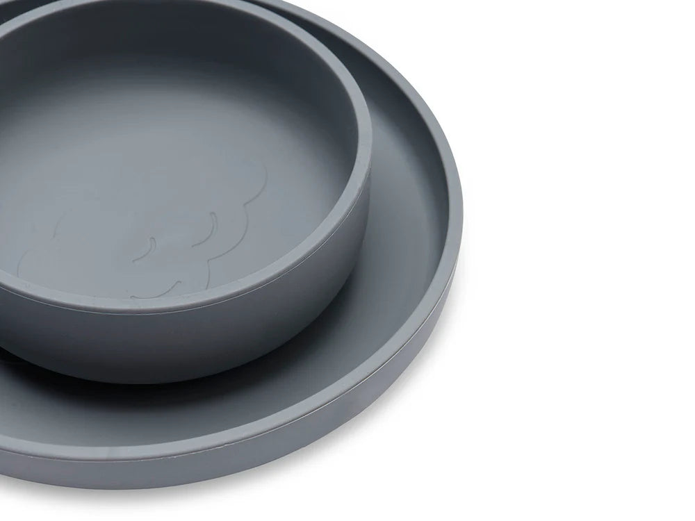 Set de Table Bébé Silicone - Gris