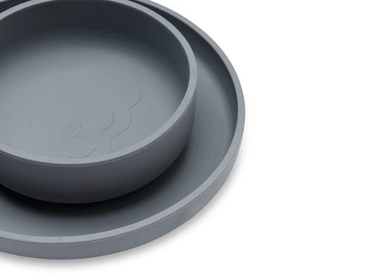 Set de Table Bébé Silicone - Gris